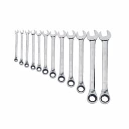 DEWALT 12-Piece Metric Ratcheting Wrench Set, 72-Tooth Full Polish Chrome thumbnail 1