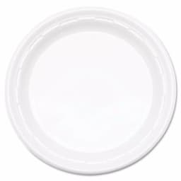 DART White Plastic Plates, 9 in., Round, 500 Per Case thumbnail 1