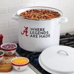 College Kitchen Collection University of Alabama Crimson Tide 12 Qt. Enamel-on-Steel Nonstick Stock Pot with Lid, Crimson thumbnail 4