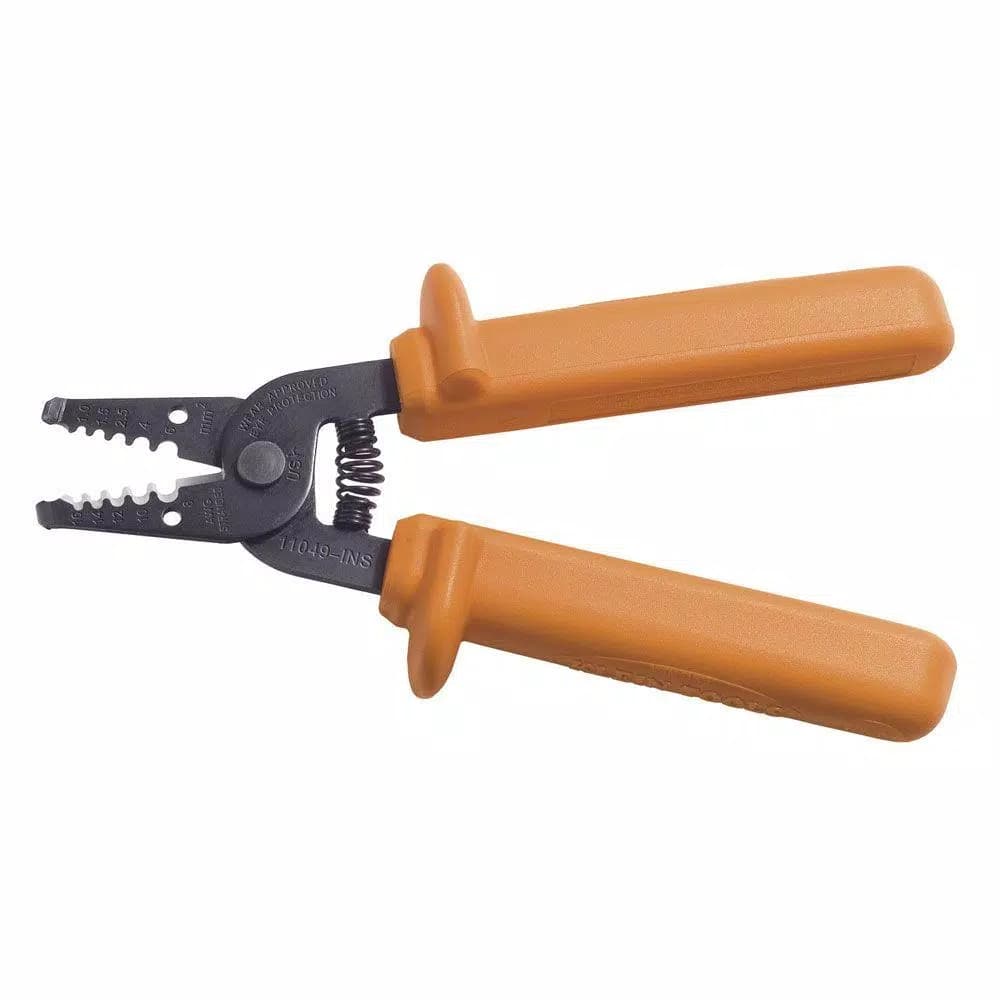 Klein Tools 11 in. Insulated Wire Stripper and Cutter for 8-16 AWG Stranded Wire, 1000V Rated