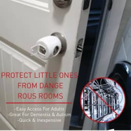 SecurityMan Door and Stove Knob Security Covers (4-Pack) - Child Proof Safety Locks thumbnail 2