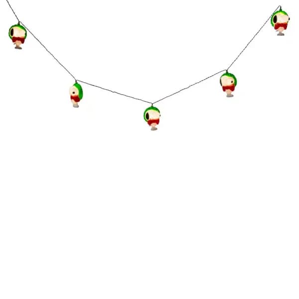 Peanuts Snoopy 5-Light LED Battery Operated Holiday String Lights with Timer, 56 in.