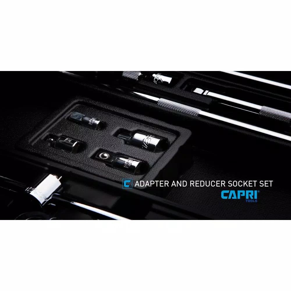 Capri Tools 4-Piece Socket Adapter and Reducer Set, Chrome Vanadium Steel