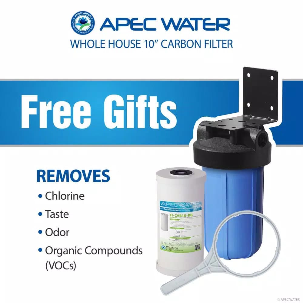 APEC Water Systems FUTURA-10 Salt-Free Whole House Water Conditioner with Pre-Filter, 10 GPM