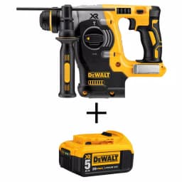 DEWALT DCH273B 20V MAX XR Brushless 1 in. SDS Plus L-Shape Rotary Hammer with (1) 5.0 Ah Battery thumbnail 1
