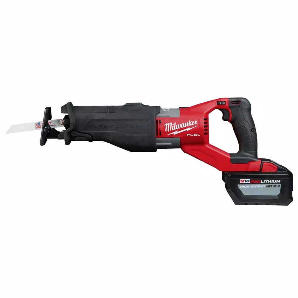 Milwaukee M18 FUEL SUPER SAWZALL Orbital Reciprocating Saw Kit with 12.0 Ah Battery