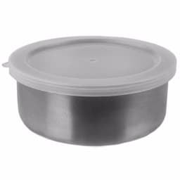 Unbranded Brushed Stainless Steel Food Storage Container Set, 5-Piece Silver Set thumbnail 7