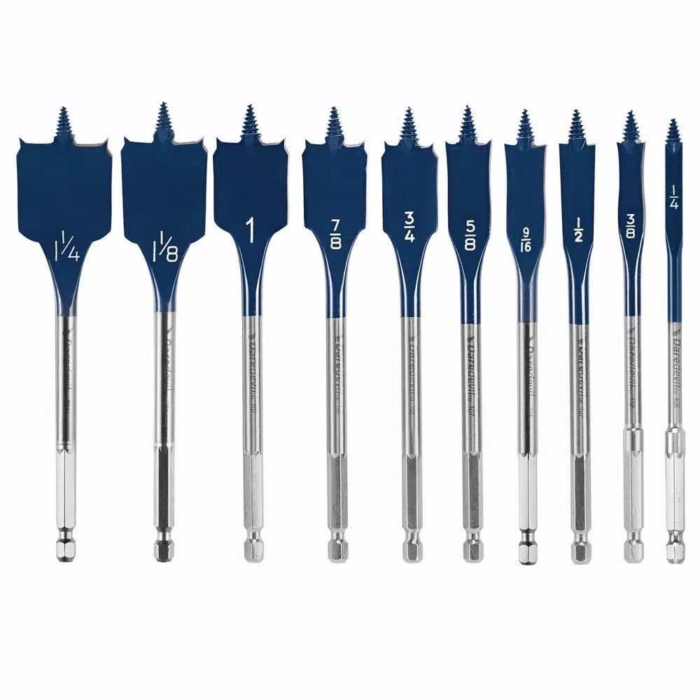 Bosch Daredevil 10-Piece Standard Spade Bit Set with 6 in. Extension