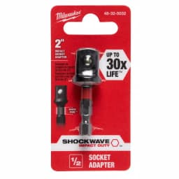 Milwaukee SHOCKWAVE 1/2 in. Drive to 1/4 in. Hex Impact Socket Adapter thumbnail 3