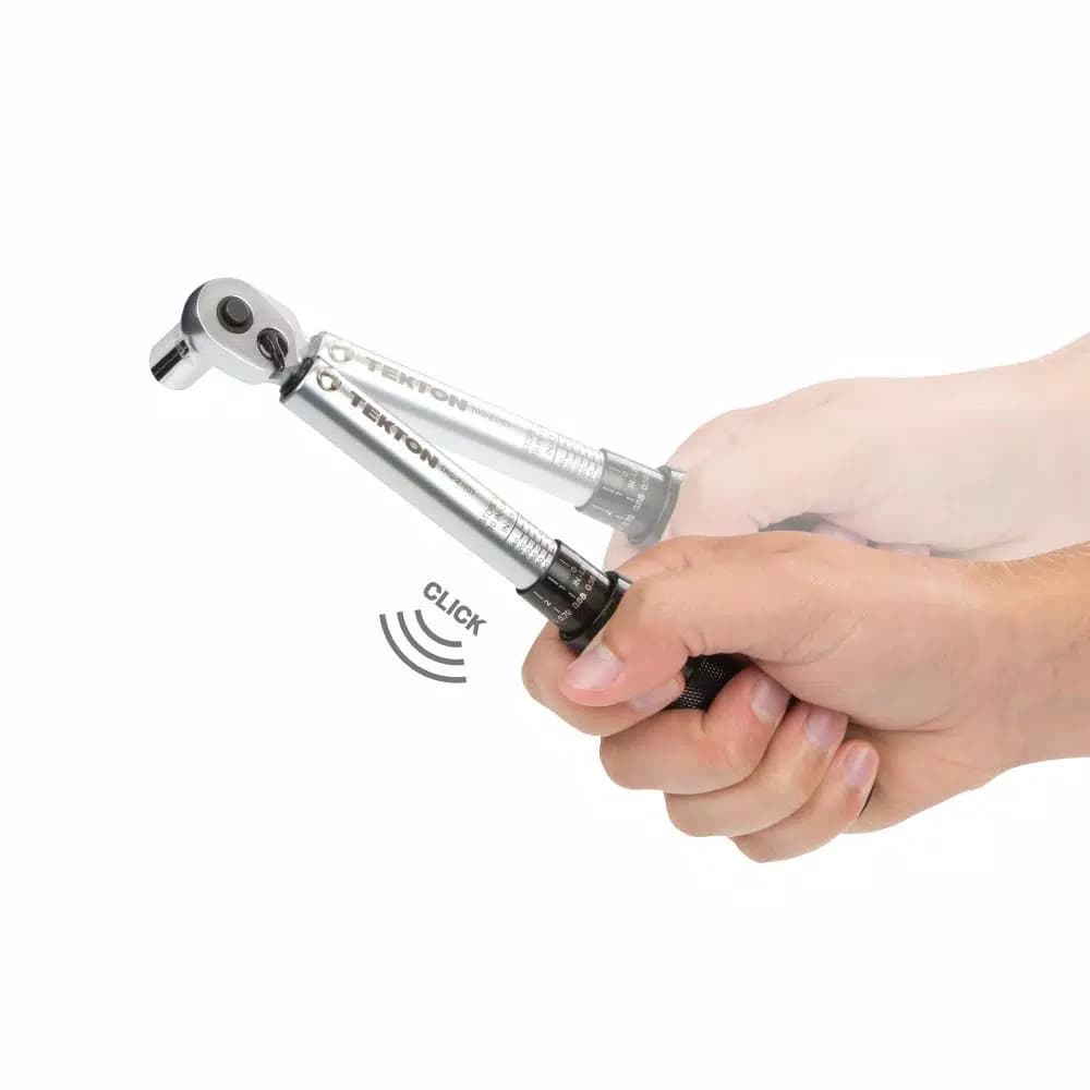 TEKTON 1/4 in. Drive Dual-Direction Click Torque Wrench, 10-150 in./lb.
