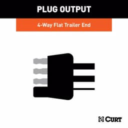 CURT 4-Way Flat Trailer Side Connector Plug with 48" Color-Coded Wires thumbnail 6