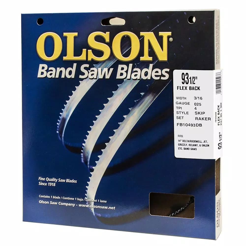 Olson Saw 93-1/2 in. High Carbon Steel Band Saw Blade, 4 TPI, 3/16 in. Width