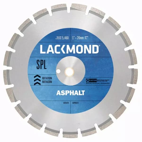 Lackmond SPL Series 16 in. Asphalt and Block Diamond Saw Blade - 1 in. 20 mm Arbor