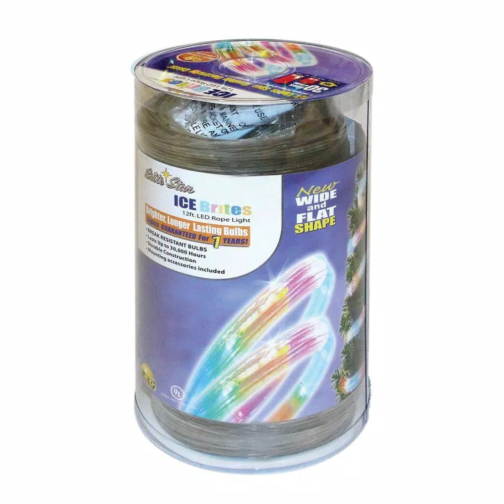 Brite Star 12 ft. 50-Light Multi-Color LED Flat Rope Light, Indoor/Outdoor