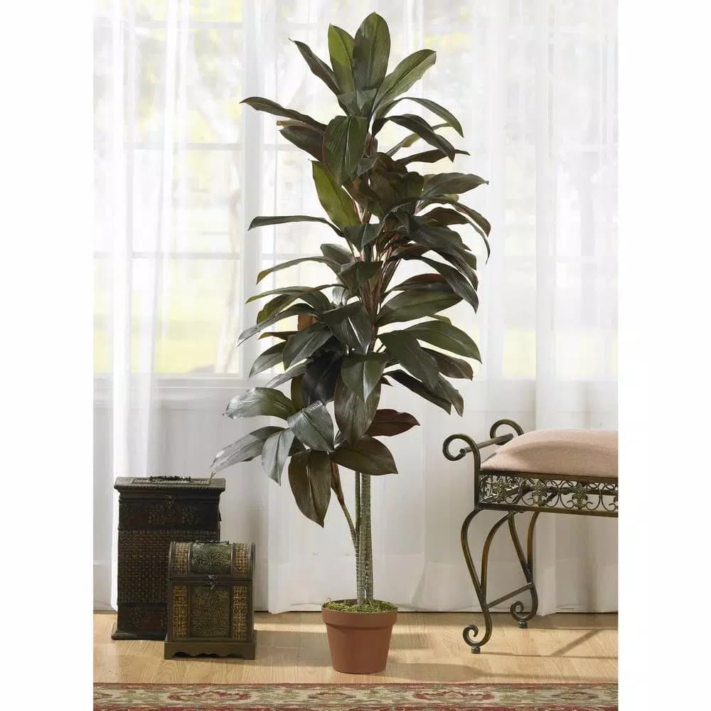 Nearly Natural 5 ft. Cordyline Real Touch Silk Plant - Indoor Artificial Tree