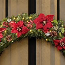 Home Accents Holiday Home Accent Holidays 48 in. Berry Bliss Pre-Lit LED Artificial Christmas Wreath thumbnail 4