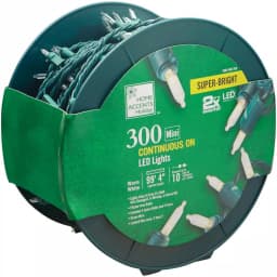 Home Accents Holiday 300-Light LED Mini Warm White Constant-On String Lights, Indoor/Outdoor, Green Wire thumbnail 5