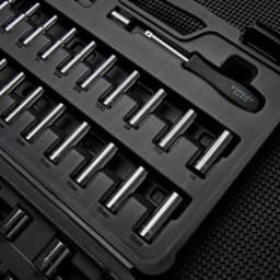 Stanley 85-Piece 1/4 in. and 3/8 in. Socket Set, SAE and Metric thumbnail 6