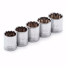Husky 1/2 in. Drive SAE X-Large 12-Point Socket Set, 5-Piece thumbnail 6