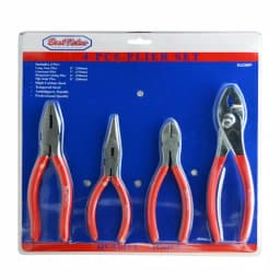Best Value 4-Piece High Carbon Steel Plier Set with Anti-Slip Red Handles thumbnail 1