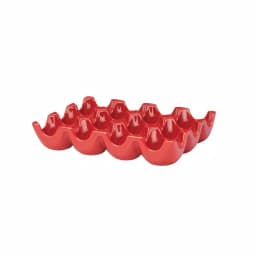 Rachael Ray 12-Cup Egg Tray Oval Serving Platter, Red thumbnail 1