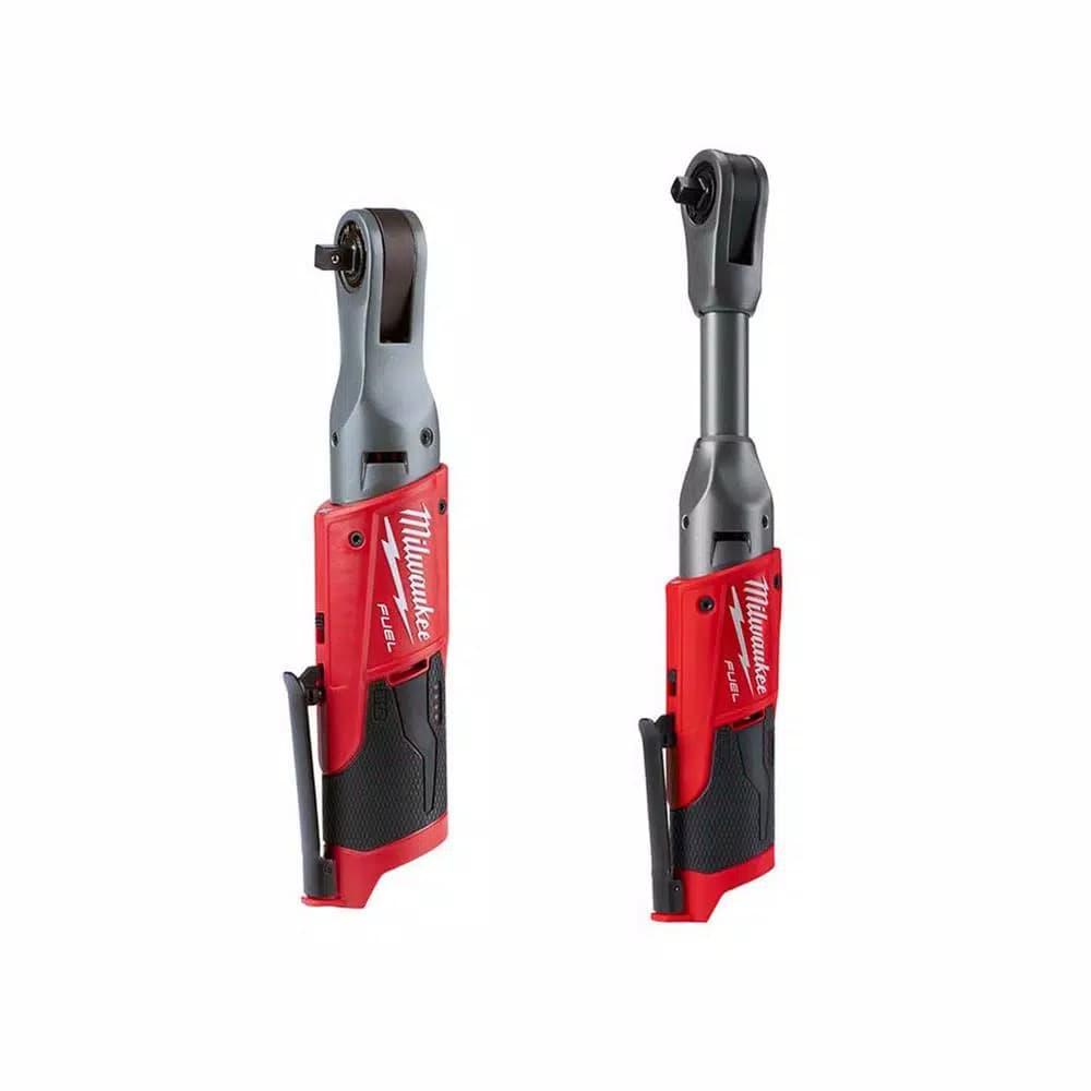 Milwaukee M12 FUEL 12V Lithium-Ion Brushless 3/8 in. Ratchet and Extended Reach Ratchet Combo Kit (Tool-Only)