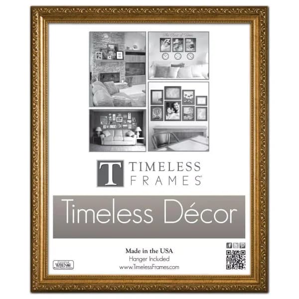 Timeless Frames Carrington 16 x 20 in. Gold Ornate Wood Picture Frame