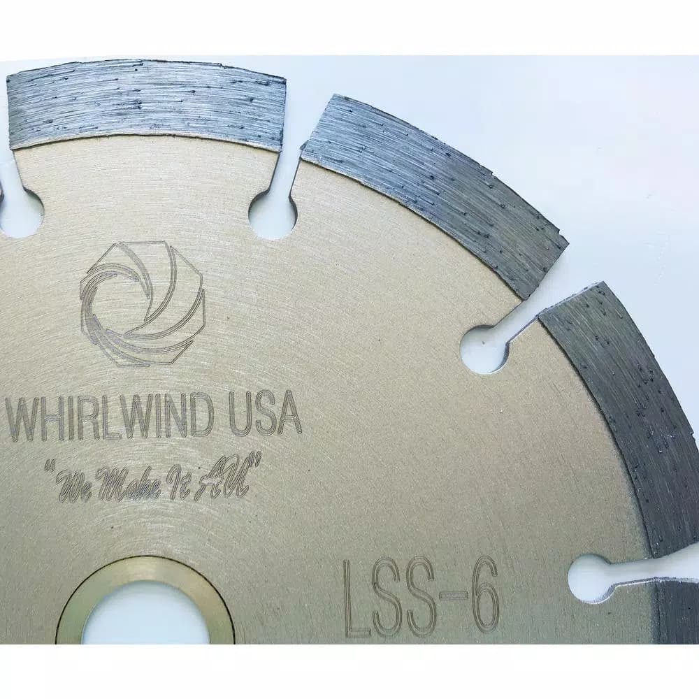 Whirlwind USA 6 in. Segmented Diamond Blade for Concrete, Stone, Brick, and Masonry