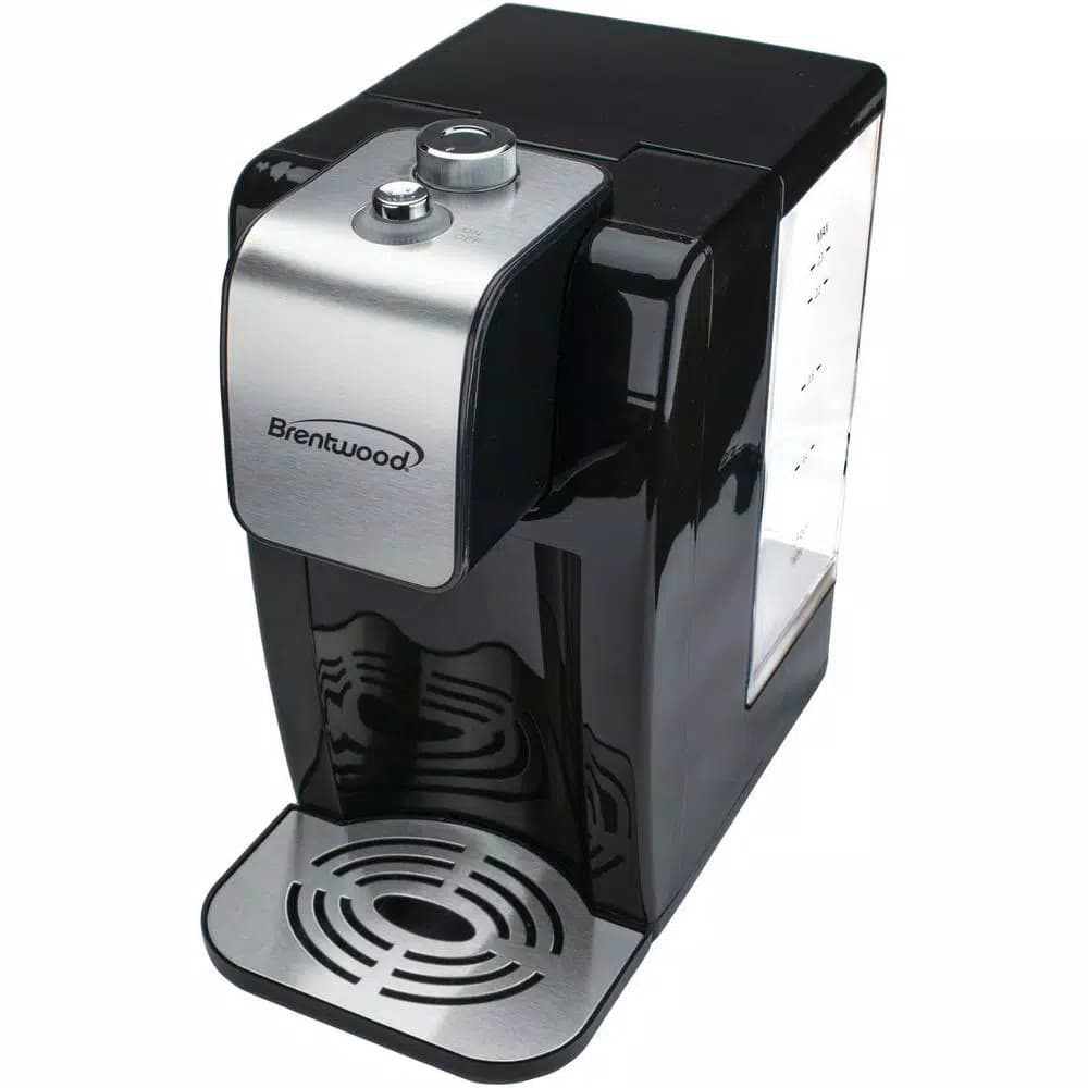 Brentwood Appliances KT-2200 Single-Touch Instant Hot Water Dispenser, 9.2-Cup, Black/Stainless Steel