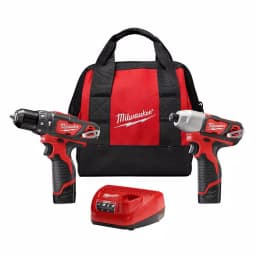 Milwaukee M12 12V Lithium-Ion Cordless Hammer Drill and Impact Driver 2-Tool Combo Kit thumbnail 1