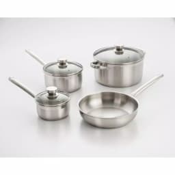 ExcelSteel 7-Piece 18/10 Stainless Steel Cookware Set with Brushed Finish thumbnail 1