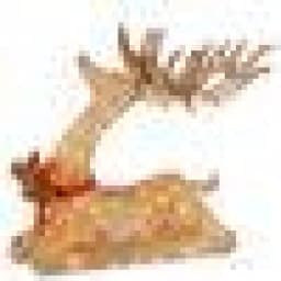 National Tree Company 31 in. Pre-lit Resting Reindeer Sculpture with 105 Clear Lights thumbnail 2