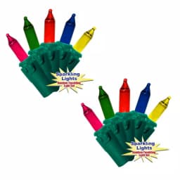 Unbranded Brite Star 100-Light Twinkling Multi-Color Mini String Lights, Set of 2 thumbnail 1