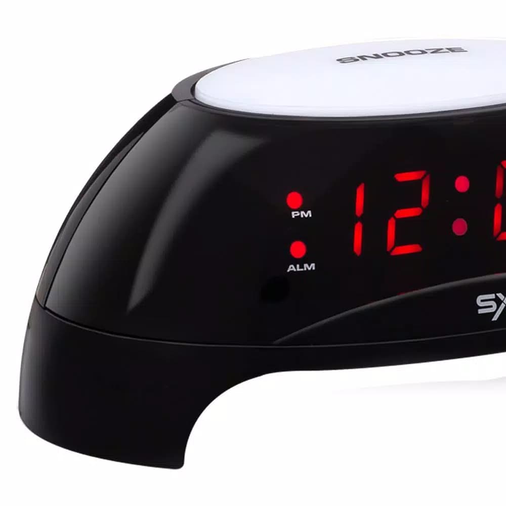 SXE Sunrise Simulator Night Light Alarm Clock with USB Charging Port and LED Display