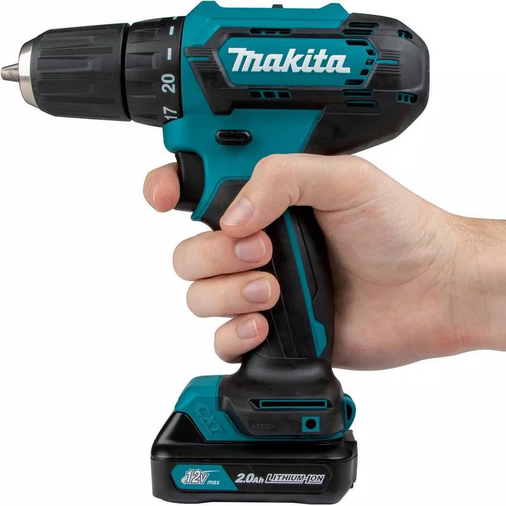 Makita 12V MAX CXT Lithium-Ion Cordless 3/8 in. Driver Drill Kit, 2.0 Ah