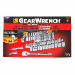 GearWrench 49-Piece 1/2 in. 120XP SAE/Metric Standard and Deep Socket Mechanics Tool Set thumbnail 8