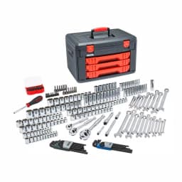 GEARWRENCH 219-Piece Mechanic Tool Set with 3-Drawer Storage Box, 1/4 in., 3/8 in., and 1/2 in. Drive thumbnail 1