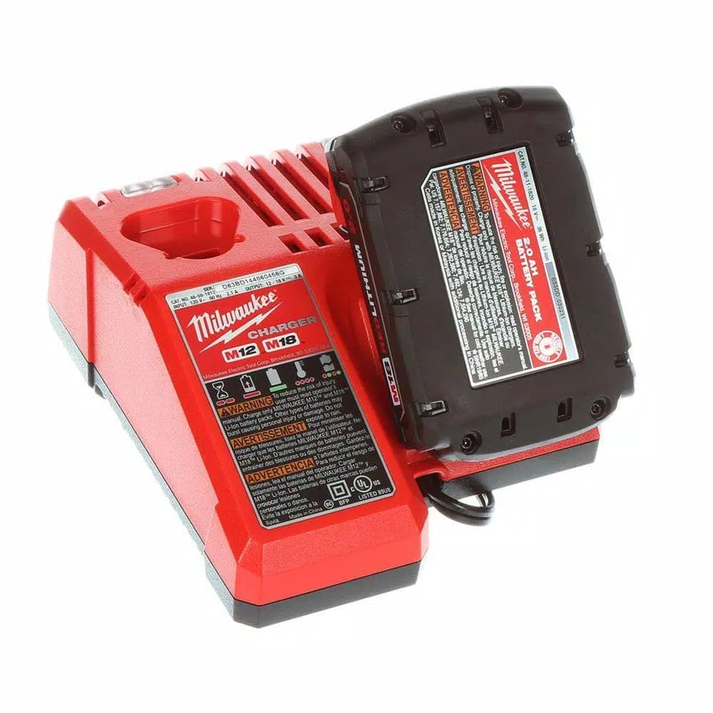 Milwaukee M18 18V Lithium-Ion Cordless 1/4 in. 2-Speed Right Angle Impact Driver Kit with 1.5Ah Battery & Charger