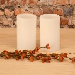 LUMABASE 3 in. Multicolor Remote Control LED Pillar Wax Candles, Set of 2 thumbnail 3