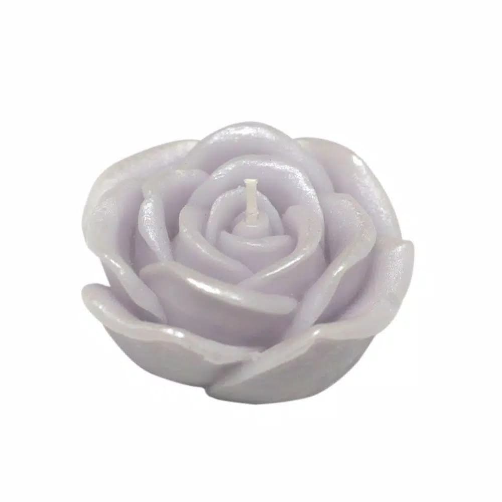 Zest Candle 3 in. Purple Rose Floating Candles, Box of 12