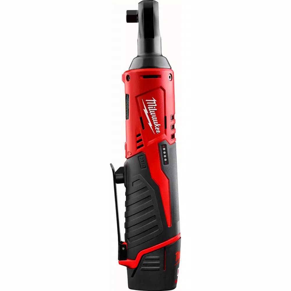Milwaukee M12 12V 3/8 in. Cordless Ratchet Kit with 1.5 Ah Battery, Charger and Tool Bag