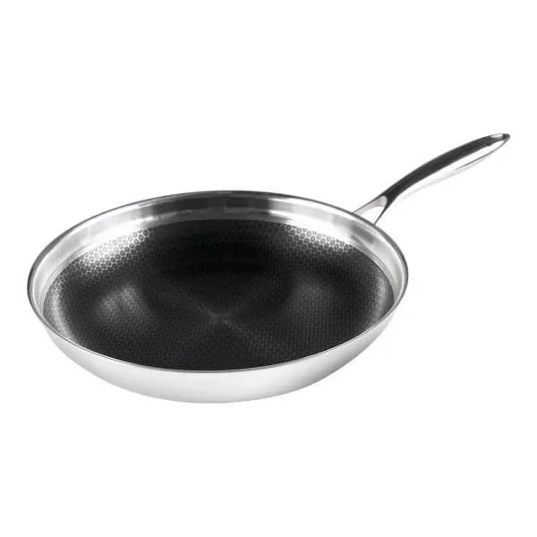 Black Cube 12.5 in. Stainless Steel Hybrid Nonstick Frying Pan