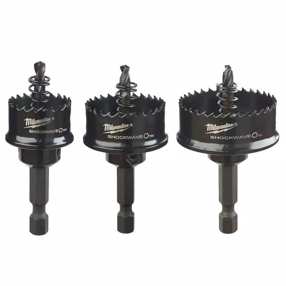 Milwaukee Shockwave Impact Duty Thin Wall Hole Saw Kit, 3-Piece Set
