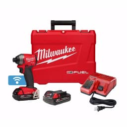 Milwaukee M18 FUEL ONE-KEY 1/4 in. Hex Impact Driver Kit w/ (2) 2.0Ah Batteries & Hard Case thumbnail 1