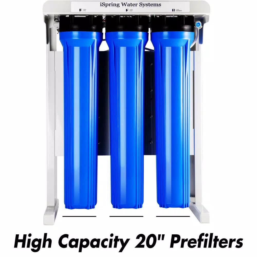 ISPRING Workhorse 300 GPD Commercial Reverse Osmosis Water Filtration System with Booster Pump