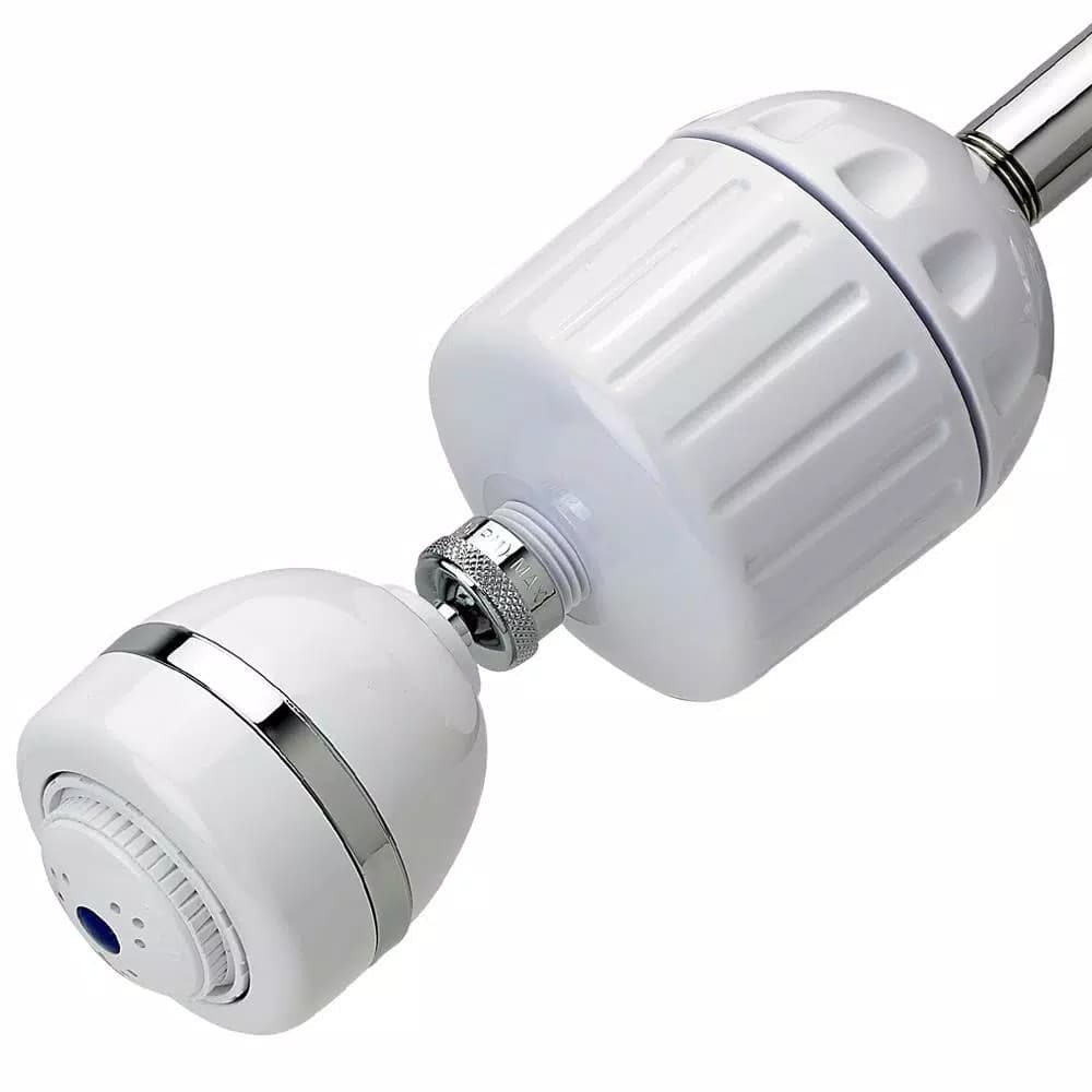 Sprite Showers Sprite Industries High Output 2 Shower Water Filtration System with Shower Head, White