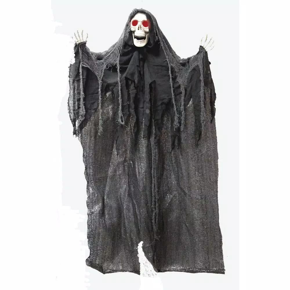 Unbranded 63 in. Sonic Light Up Reaper Halloween Hanging Decor with Sound Activation