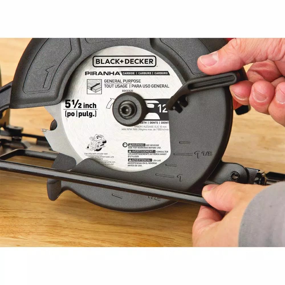 BLACK+DECKER BLACK & DECKER 20V MAX Lithium-Ion Cordless 5-1/2 in. Circular Saw (Tool Only)
