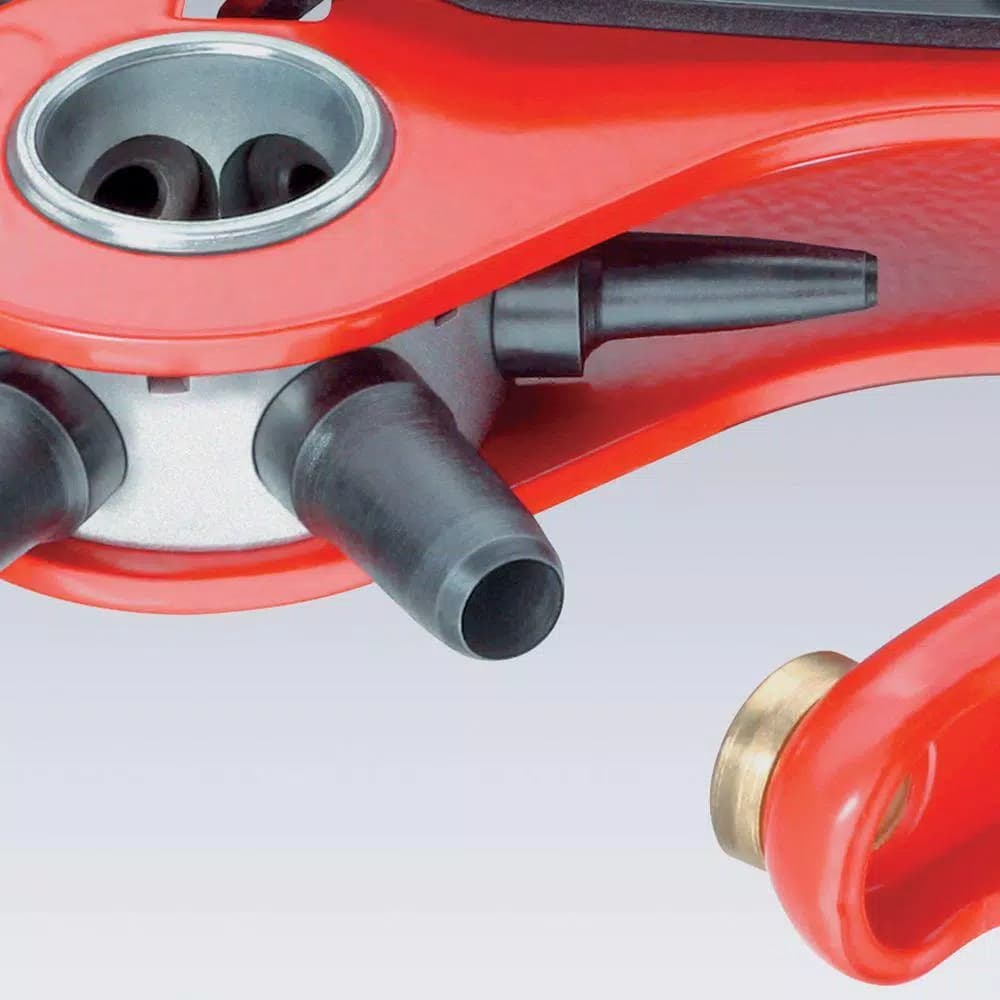 KNIPEX Heavy Duty Forged Steel Revolving Punch Pliers with 6 Interchangeable Punches