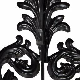 LITTON LANE Antique Gold Flourished Iron Candle Sconce with Clear Glass Hurricane Shade thumbnail 6